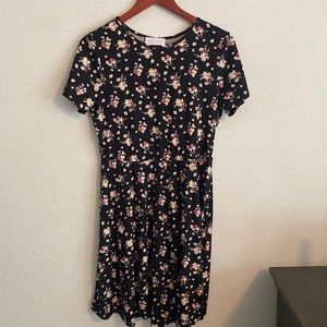 A-line Floral Skater Mini Dress